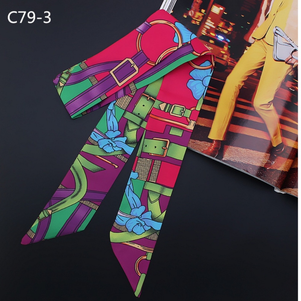 Twilly Silk Scarve For Bag Handle Head Neck Hair